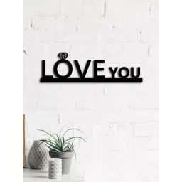 eCraftIndia Black MDF "Love you" Wall Art Cutout-picture-36