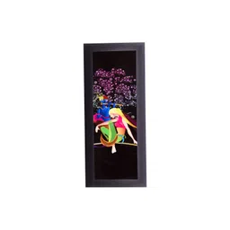eCraftIndia Black Radha Krishna UV Wall Art image 2