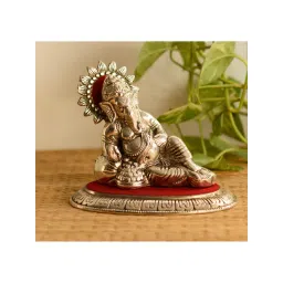 eCraftIndia Blessing Lord Ganesha Idol Sitting with Musand Pillow-picture-24