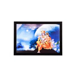 eCraftIndia Blue & Orange Radha Krishna UV Wall Painting-picture-36