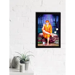 eCraftIndia Blue & Orange Sai Baba Satin Matt Texture UV Art Painting-picture-28