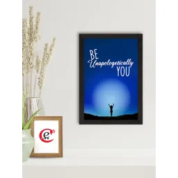 eCraftIndia Blue & White Motivational Quote Painting Wall Art-picture-31