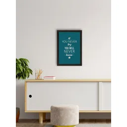 eCraftIndia Blue & White Motivational Quotes Printed Framed Wall Art-picture-34