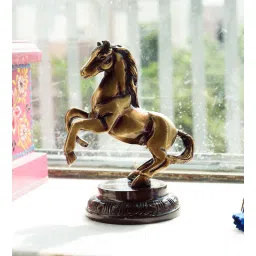 ecraftindia Brown Brass Horse Figurine Figurine-picture-23