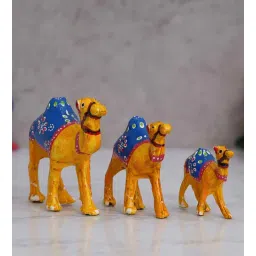 ecraftindia Camel Orange Plastic (Set of 3) Animal Figurines-picture-40