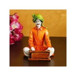 eCraftIndia Colorful Rajasthani Man Playing Harmonium Handcrafted Decorative Polyresin Showpiece-picture-35