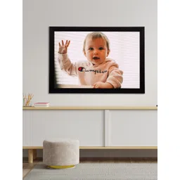 eCraftIndia Cream-coloured Cute Baby Satin Matt Texture Framed UV Wall Art Painting-picture-31