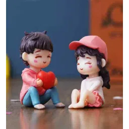 ecraftindia Cute Romantic Couple Multicolour Polyresin Showpieces-picture-38