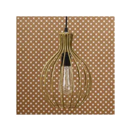 ecraftindia Edison Filament Golden Finish Diamond Cage Pendant Light, Ceiling Hanging Lamp-picture-34
