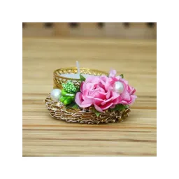 eCraftIndia Floral and Stone Work Design Handcrafted Tea Light Holder-picture-11