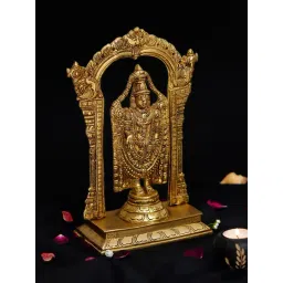 eCraftIndia Gold Brass Decorative Lord Balaji Handcrafted Statue-picture-26