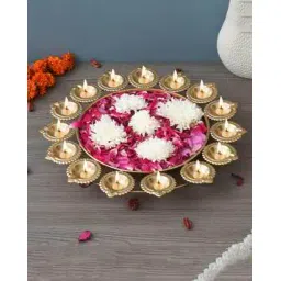 ecraftindia Gold-Plated Metal Handcrafted Urli-picture-25