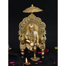eCraftIndia Gold-Toned Sai Baba Brass Showpieces-picture-21