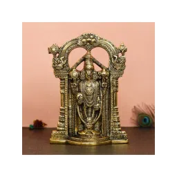 eCraftIndia Golden Lord Balaji Idol Metal Decorative Showpiece-picture-12