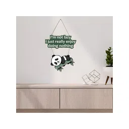 eCraftIndia Green & White Printed Wooden Wall Hangings-picture-34