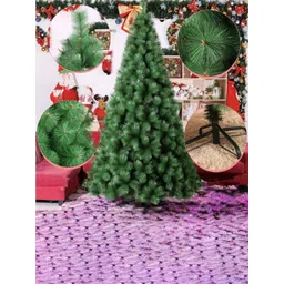 eCraftIndia Green Artificial Christmas Tree With Metal Stand Festive Decor-picture-34