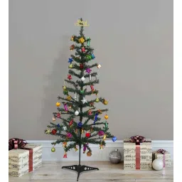 ecraftindia Green Plastic 3 Feet Artificial Xmas Tree With 60 Ornaments-picture-30
