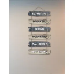 eCraftIndia Grey Printed Inspirational Quotes Wooden Wall Hangings-picture-31
