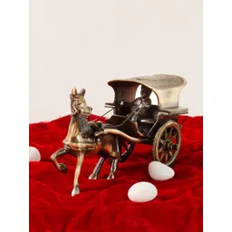 eCraftIndia Handcrafted Brass European Horse Cart-image-37