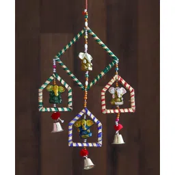 eCraftIndia Handcrafted Decorative Lord Ganesha Wall/Door/Window Hanging Bell-image-13