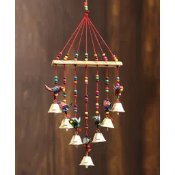 eCraftIndia Handcrafted Decorative Parrot Wall/Door/Window Hanging Bells-image-12
