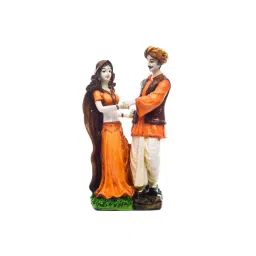 eCraftIndia Handicraft Showpiece Home Decor Rajasthani Man and Women Statue Decorative Gift-picture-32