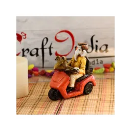 eCraftIndia Hindu Lord Ganesha In Scooter Statue Idol Figurine Home Decor-picture-11