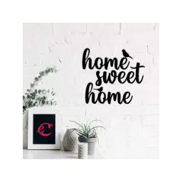 ecraftindia Home Sweet Home with Birds' Black Engineered Wood Wall Art Cutout-picture-46