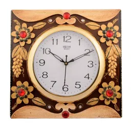 eCraftIndia KWC553 Wooden Papier Mache Adorning Floral Handcrafted Wall Clock-picture-15