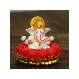 eCraftIndia Lord Ganesha idol on Decorative Plate for Car and Home-picture-34