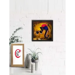 eCraftIndia Lord Ganesha Playing Flute Matt Textured UV Art Painting-picture-27