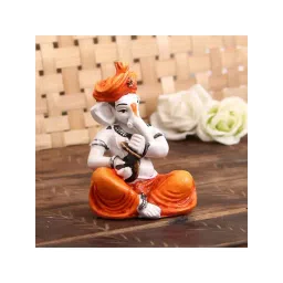 eCraftIndia Lord Ganesha Playing Manjira Decorative Showpiece-picture-36