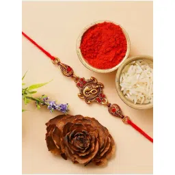 eCraftIndia Lord Ganesha Religious Rakhi for Brother with Sibling Agreement & Roli Chawal Pack-picture-12