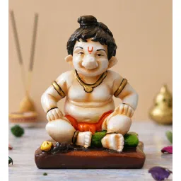 ecraftindia Lord Ganesha White Polyresin Idol-picture-34