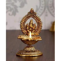 ecraftindia Lord Ganesha with Diya Handcrafted Showpiece-picture-27