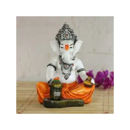 eCraftIndia Lord Ganesha Worshipping Lord Shiv Pooja Decorative Spiritual showpiece-picture-26