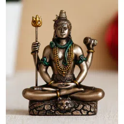 ecraftindia Lord Shiva Brown Polyresin Idol-picture-38