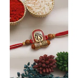 eCraftIndia Lord Shiva Shivling Charm Rakhi With Roli Chawal-picture-15