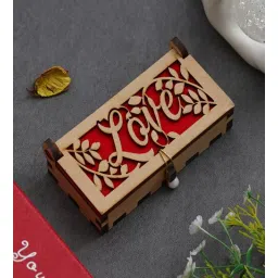 ecraftindia Love Brown & Red Engineered Wood Decorative Boxes-picture-13