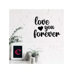 eCraftIndia 'Love You Forever' Black Engineered Wood Wall Art Cutout, Ready to Hang Home Decor-picture-38