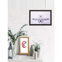 eCraftIndia Loving Swans Matt Textured UV Art Painting-picture-47