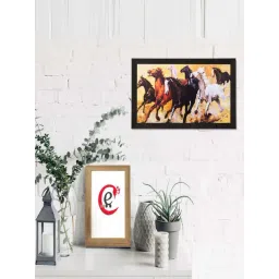 eCraftIndia Lucky Running Horses Matt Textured UV Art Painting-picture-41
