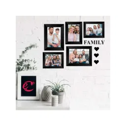 eCraftIndia Memory Black Collage Photoframes - Set of 5-image-21