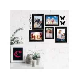 eCraftIndia Memory Black Collage Photoframes - Set of 5-image-22