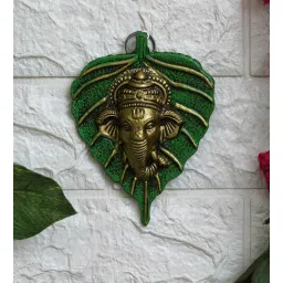 ecraftindia Modern Green Metal Ganesha Wall Art-picture-26