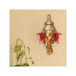 eCraftIndia Multicolor Lord Ganesha Metal Handcrafted Wall Hanging-picture-32