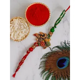 eCraftIndia Multicolor Religious Rakhi for Brother with Sibling Agreement & Roli Chawal Pack-picture-25