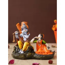 eCraftIndia Multicolor Resin Radha Krishna Playing Flute Showpiece-picture-23