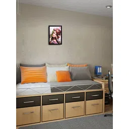 eCraftIndia Multicoloured Abstract Girl UV Framed Wall Art-picture-13