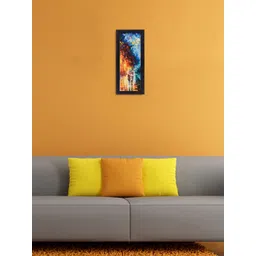 eCraftIndia Multicoloured Couple Under Umbrella UV Framed Wall Art-picture-26